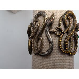 Gold and Black Snake Bracelet